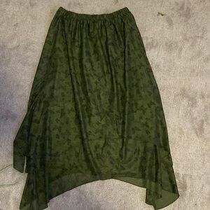 butterfly asymmetrical skirt